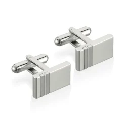 Boutons De Manchette Acier Blanc Moritz