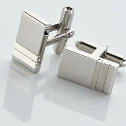 Boutons De Manchette Acier Blanc Moritz