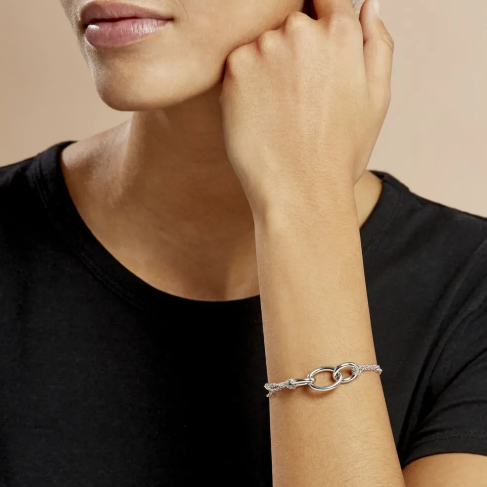 Bracelet Abassia Argent Blanc