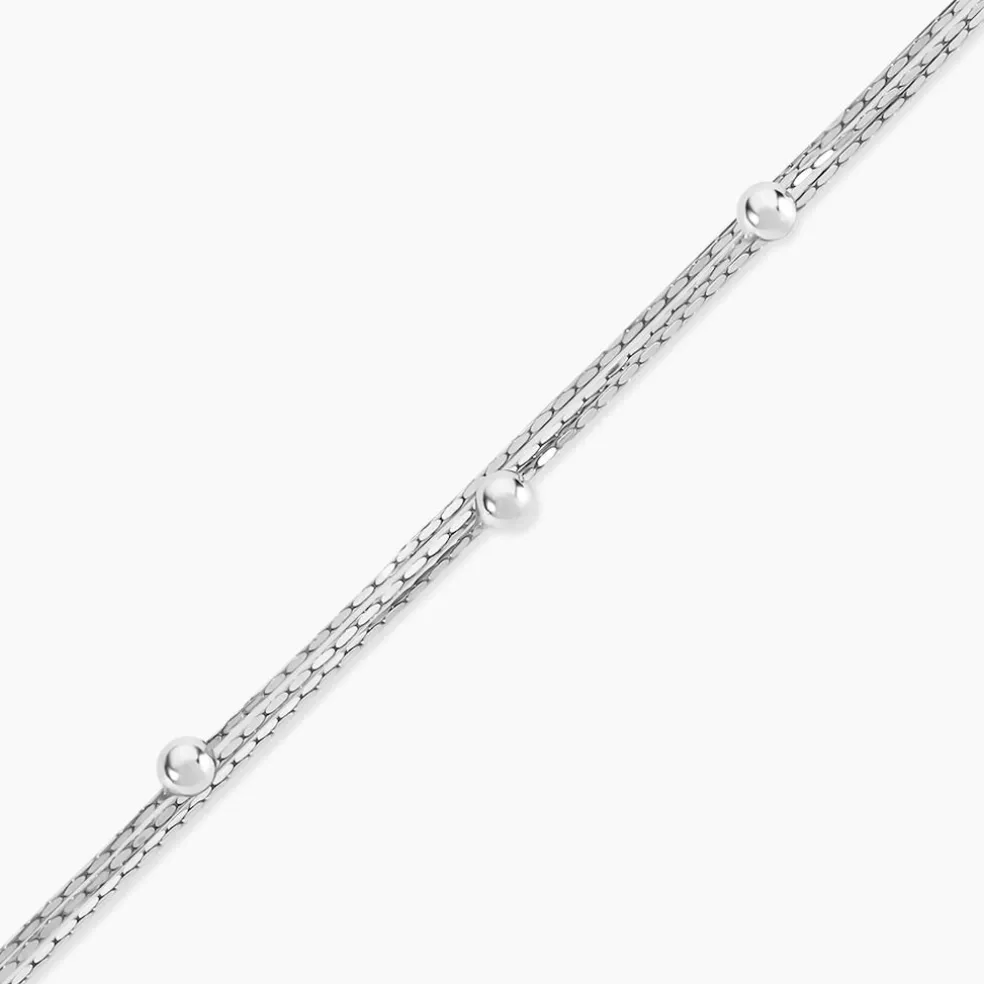 Bracelet Abbie Argent Blanc