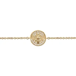 Bracelet Abelha Plaqué Or Jaune Oxyde De Zirconium