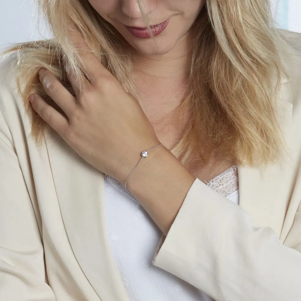 Bracelet Abha Argent Blanc Oxyde De Zirconium