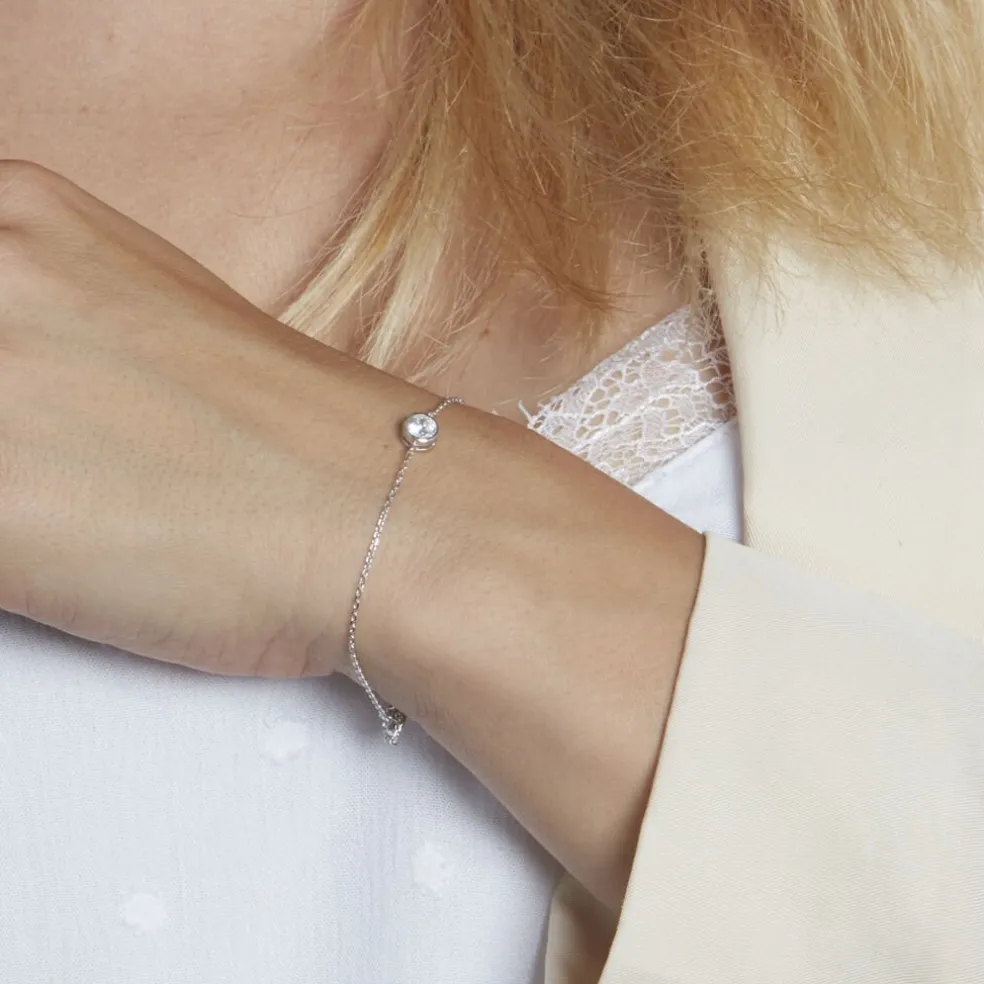 Bracelet Abha Argent Blanc Oxyde De Zirconium