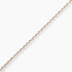 Bracelet Abie Torsade Argent Bicolore