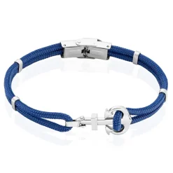 Bracelet Acier Blanc Analya Cordon