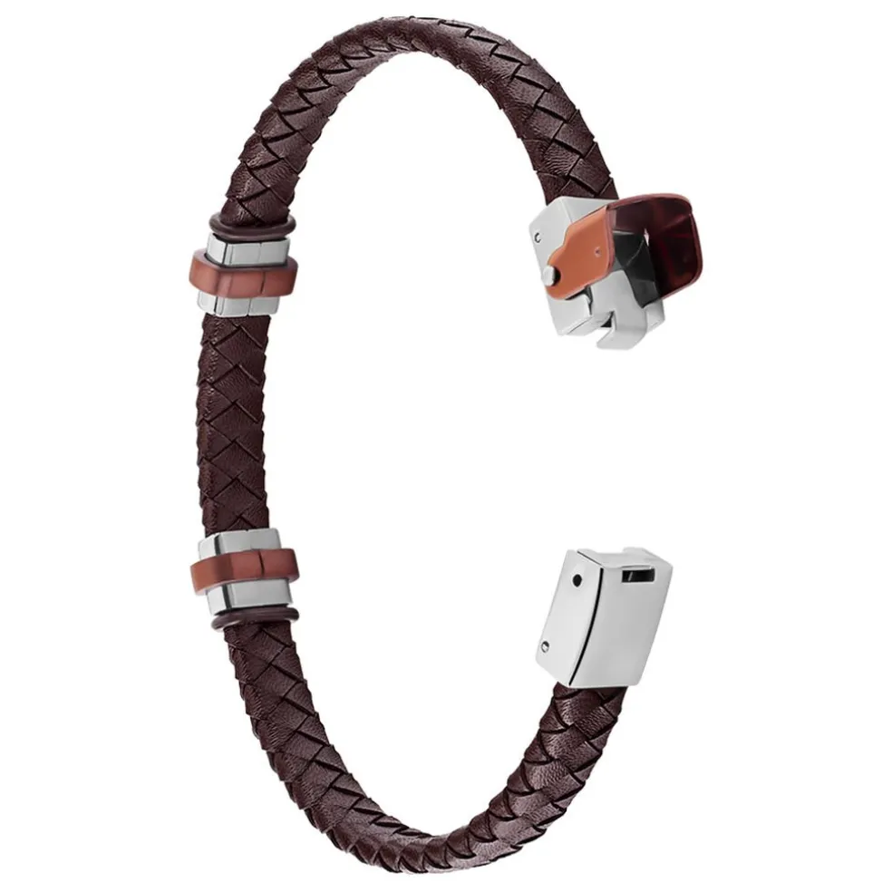 Bracelet Acier Blanc Ludovic Oxyde De Zirconium