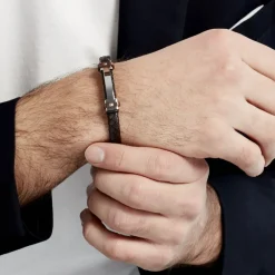 Bracelet Acier Blanc Ludovic Oxyde De Zirconium