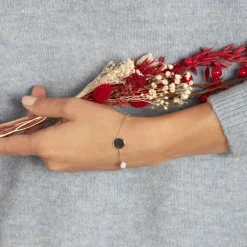 Bracelet Adonya Argent Blanc Céramique Et Oxyde De Zirconium