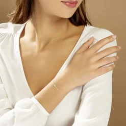 Bracelet Adula Or Blanc Oxyde De Zirconium
