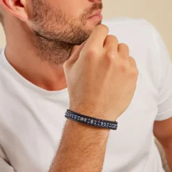 Bracelet Alassio Acier Blanc Sodalite