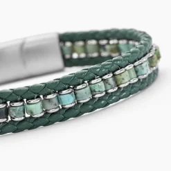 Bracelet Alassio Acier Blanc Turquoise