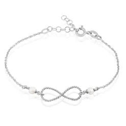 Bracelet Aliya Argent Blanc Pierre De Synthese