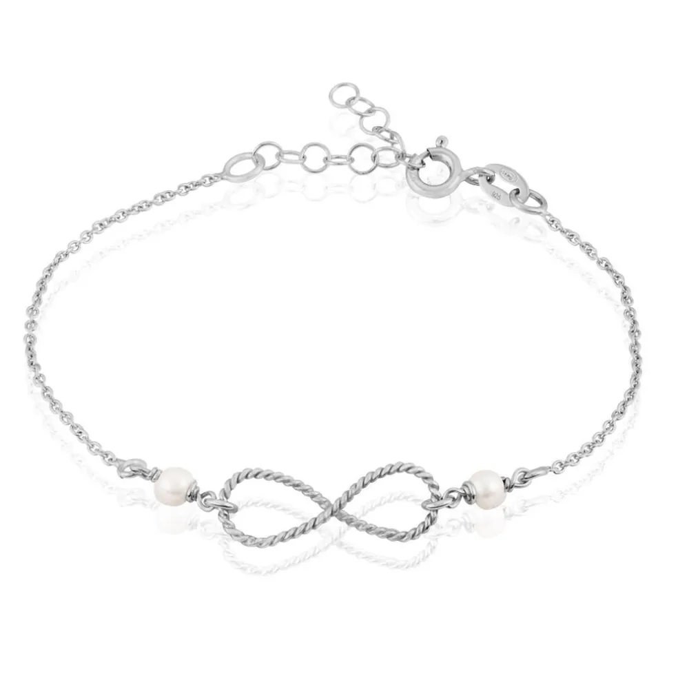 Bracelet Aliya Argent Blanc Pierre De Synthese