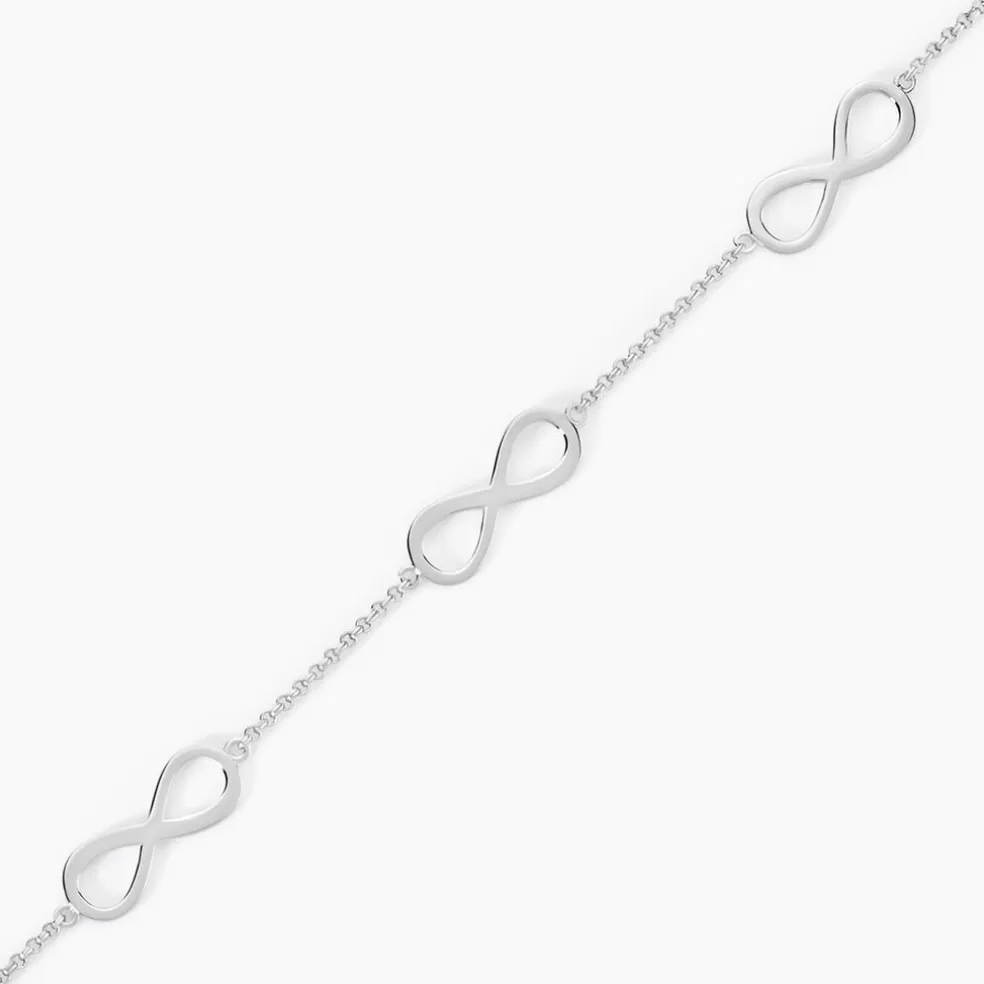 Bracelet Aliya Argent Blanc Rhodié