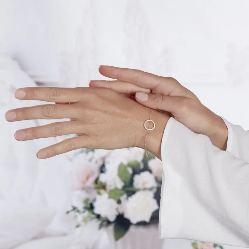 Bracelet Alysone Argent Rose Oxyde De Zirconium