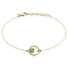 Bracelet Amalthea Plaqué Or Doré Aventurine Vert