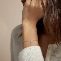 Bracelet Amalthee Argent Blanc Oxyde De Zirconium