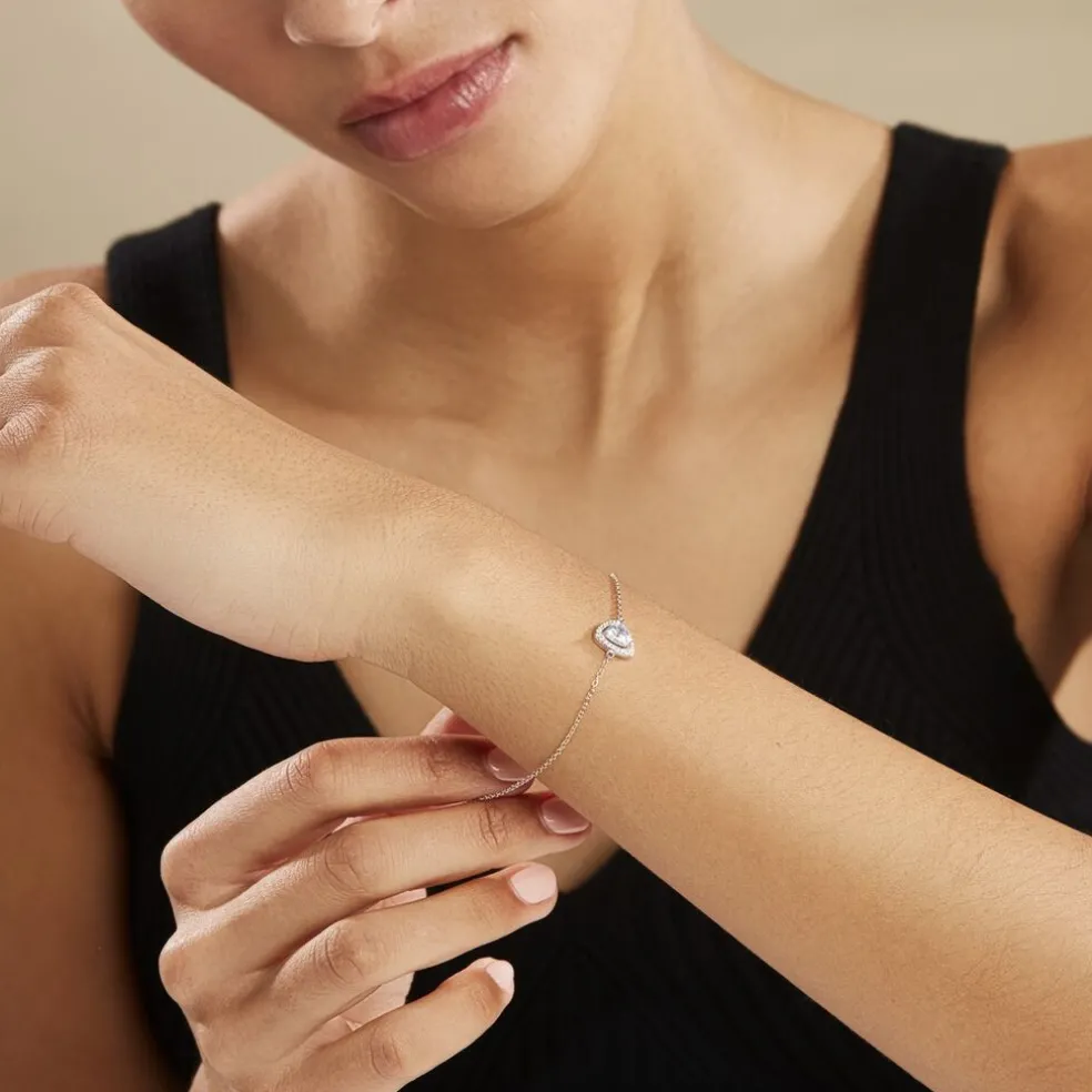 Bracelet Amantine Argent Blanc Oxyde De Zirconium