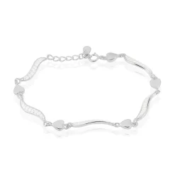 Bracelet Amor Argent Blanc Oxyde De Zirconium