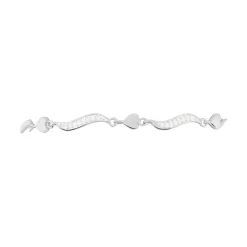 Bracelet Amor Argent Blanc Oxyde De Zirconium