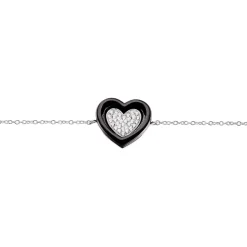 Bracelet Ana-paula Argent Blanc Céramique Et Oxyde De Zirconium