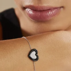 Bracelet Ana-paula Argent Blanc Céramique Et Oxyde De Zirconium