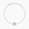 Bracelet Anasthase Argent Blanc Oxyde De Zirconium