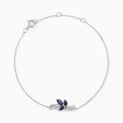 Bracelet Angie Or Blanc Saphir Diamant