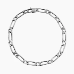 Bracelet Anilo Noircie Argent Blanc
