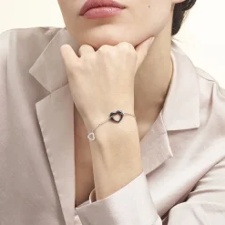 Bracelet Anissa Argent Blanc Céramique Et Oxyde De Zirconium