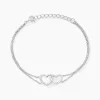 Bracelet Anne-ael Argent Blanc Oxyde De Zirconium