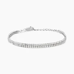 Bracelet Anthia Argent Blanc Oxyde De Zirconium