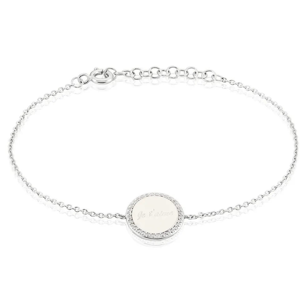 Bracelet Argent Blanc Amika Oxydes De Zirconium