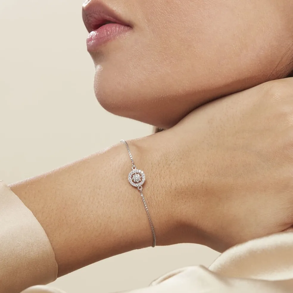 Bracelet Argent Blanc Angerona Oxydes De Zirconium
