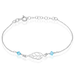 Bracelet Argent Blanc Angelika Pierres Synthetiques