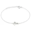 Bracelet Argent Blanc Burt Perles De Culture Oxydes De Zirconium