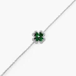 Bracelet Argent Blanc Deryn Verre Oxydes De Zirconium