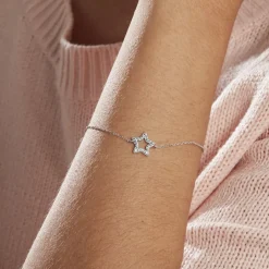 Bracelet Argent Blanc Dmitri Oxydes De Zirconium