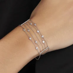 Bracelet Argent Blanc Edvard Oxydes De Zirconium