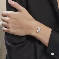 Bracelet Argent Blanc Edytha Perle De Culture Oxydes De Zirconium