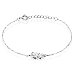 Bracelet Argent Blanc Jade Oxydes De Zirconium Blancs