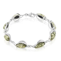 Bracelet Argent Blanc Marie-pauline Ambre