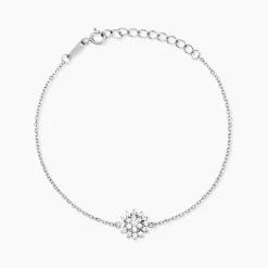 Bracelet Argent Blanc Maximille Oxydes De Zirconium