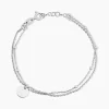 Bracelet Argent Blanc Mireio