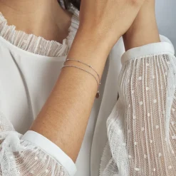 Bracelet Argent Blanc Mireio