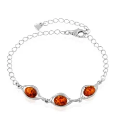 Bracelet Argent Blanc Mounyaae Ambre