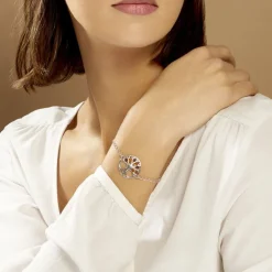 Bracelet Argent Blanc Odaya Ambre