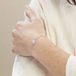 Bracelet Argent Blanc Paros