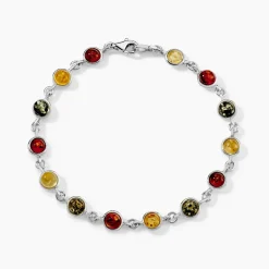 Bracelet Argent Blanc Rosalie Ambres