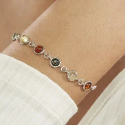 Bracelet Argent Blanc Rosalie Ambres